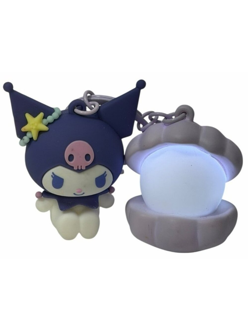 USA SELLER Sanrio Kuromi Lighted Keychain Clamshell Clam Purple 2023 Light Up